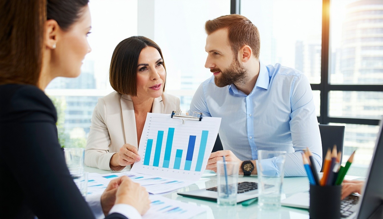 A financial advisor discussing investment options
