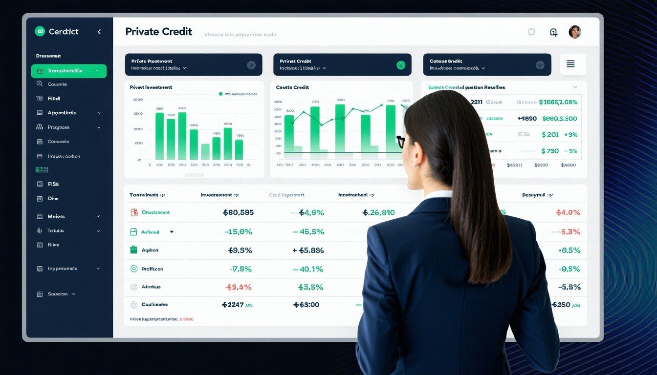 A financial professional analyzing private credit